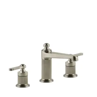 Gessi Venti20 Смеситель для раковины на 3 отверстия, с д/к, излив 13,4см, цвет: finox brushed nickel 65012#149