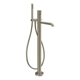 Gessi Habito Смеситель для ванны напольный с душевым набором, цвет: finox brushed nickel 70528#149