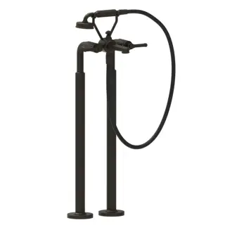 Gessi Venti20 Смеситель для ванны напольный с душевым набором, цвет: aged bronze 65128#187