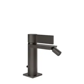 Gessi Inverso Rigato Смеситель для биде, с д/к, длина излива 11,8 см, цвет: black metal brushed PVD 73507#707