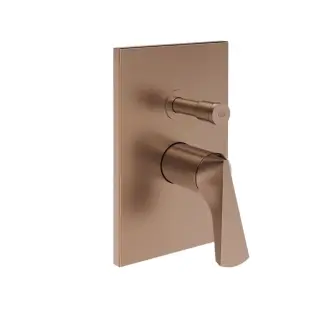Gessi Ventaglio Смеситель для душа на 2 потребителя, встр., внешняя часть, цвет: copper brushed PVD 72079#708
