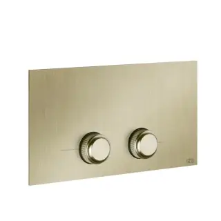 Gessi Venti20 Кнопка смыва для унитаза, 2 режима, латунь, цвет: brushed brass PVD 54653#727