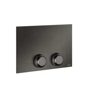 Gessi Venti20 Кнопка смыва для унитаза, 2 режима, латунь, цвет: black metal brushed PVD 54657#707