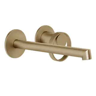 Gessi Anello Смеситель для раковины встр., излив 20,5 см, внеш. часть, цвет: warm bronze brushed PVD 63383#726