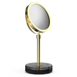 Decor Walther Kristall KSA Косметическое зеркало, 5x увеличение d15 см, цвет: антрацит/золото 0941894