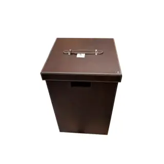 Decor Walther Brownie Корзина для белья напольная 37x58,5h см, искусственная кожа, цвет: коричневый 0924590