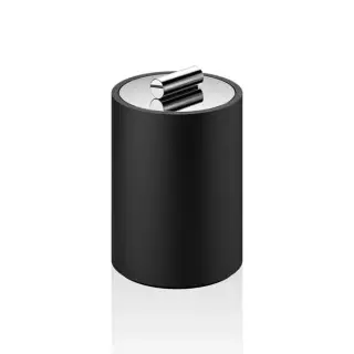 Decor Walther Black Stone DMD S Баночка универсальная d8x11h см, с крышкой, цвет: черный мат/хром 0971264