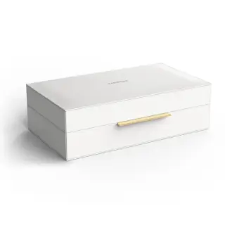 Decor Walther Brownie Box L Универсальная коробка 30х18х9,5h см, искусст. кожа, цвет: белый матовый 0939850