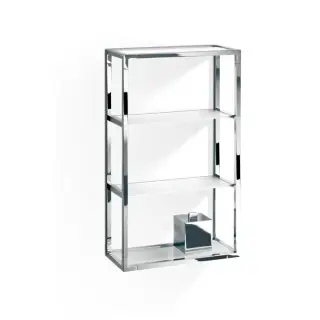 Decor Walther Universal ET 6 Шкафчик открытый 35x15xh60 см, стекло сатинированное, цвет хром 0702800
