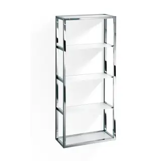 Decor Walther Universal ET 6 Шкафчик открытый 35x15xh80 см, стекло белое, цвет хром 0702704