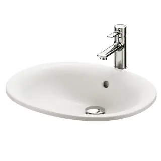 Toto Public Раковина встраиваемая сверху 53x45 см, с переливом, цвет: белый LW762Y