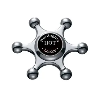 Burlington Birkenhead Вентиль для смесителя одинарный, цвет: хром/черный глянцевый V3 BLA