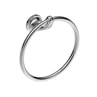 Burlington Guild Полотенцедержатель круглый d17 см, подвесной, цвет: хром глянцевый GU013C