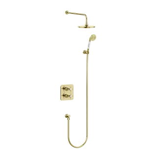 Burlington Guild Душевой комплект встраиваемый с внутр. частью, верхний душ, цвет: золото глянец GUSHOWERPACKSQ3G