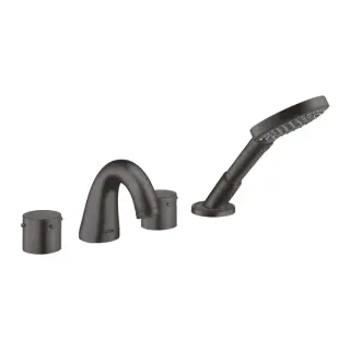 Axor Starck Смеситель на борт ванны с ручным душем, внешняя часть, цвет: полированный черный хром 10444330