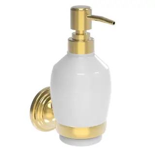 Burlington Savoy Дозатор жидкого мыла, подвесной, керамическая колба, цвет: золото глянцевый SV19 GOLD