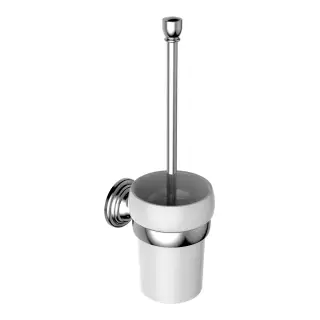 Burlington Savoy Ершик для унитаза подвесной с керамической колбой, цвет: хром глянцевый SV8 CHR