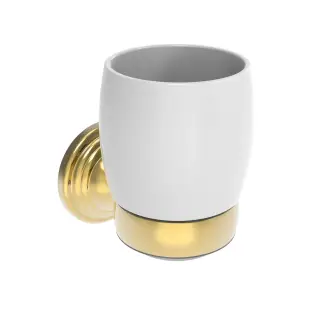 Burlington Savoy Подстаканник, одинарный из керамики, подвесной, цвет: золото глянцевый SV2 GOLD