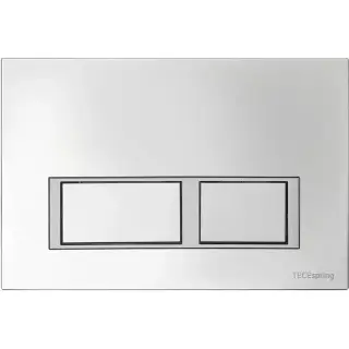 Tece Spring Кнопка смыва для унитаза с прямоугольной клавишей, 2 режима, пластик, цвет: хром глянец 9940201