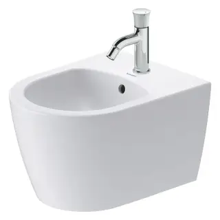 Duravit Bento Starck Box Биде подвесное 37x48 см, с переливом хром, цвет: белый матовый 2299153000