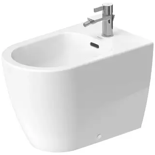 Duravit Soleil by Starck Биде напольное 37x60 см, с переливом хром, цвет: белый глянцевый 2298100000