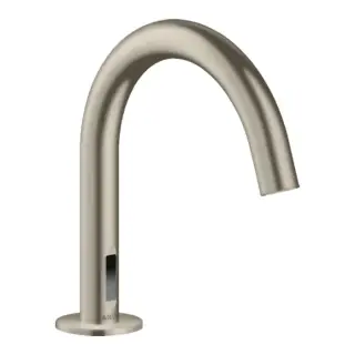 Axor Uno Смеситель для раковины сенсорный на 1 отвер, без д/к, излив 9,7h см, цвет: шлифов. никель 38010820