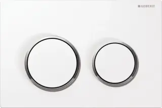 Geberit Omega 20 Клавиша смыва 21,2x1x14,2h см, цвет: белый глянцевый/хром 115.085.KJ.1