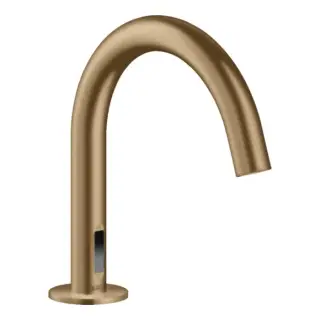 Axor Uno Смеситель для раковины сенсорный на 1 отвер, без д/к, излив 9,7h см, цвет: шлифов. бронза 38010140