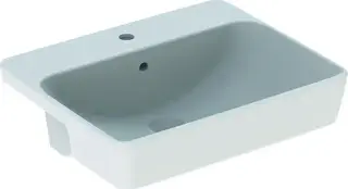 Geberit VariForm Раковина встраиваемая сверху 55х45x18,5h, 1 отв, с переливом, цвет: белый глянцевый 500.681.01.1