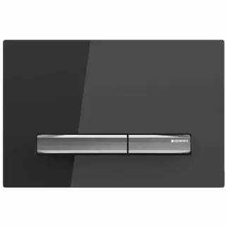 Geberit Sigma 50 Клавиша смыва 24,6x1,4x16,4h см, цвет: зеркальный дымчатый/сталь 115.788.SD.2