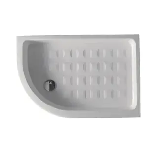 Kerasan Retro Поддон угловой для душа керамический 120x80x20hсм, без сифона, слив 9 см, цвет: Bianco 1333bi