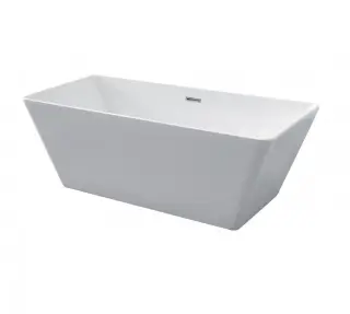 Kerasan Ego Ванна акриловая отдельностоящая 160х70 см, со сливом Clic-clac, цвет: Bianco 743101