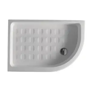 Kerasan Retro Поддон угловой для душа керамический 120x80x20hсм, без сифона, слив 9 см, цвет: Bianco 1332bi