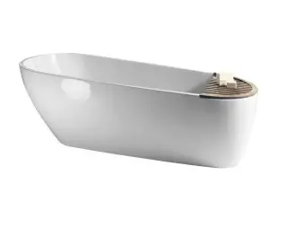 Kerasan Aquatech Ванна из минерального материала отдельностоящая 170х80 см, цвет: Bianco 375001