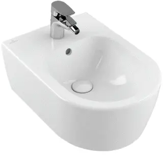 Villeroy & Boch Avento Биде подвесное 37x53 см, 1 отв. с переливом, цвет: Альпийский белый глянцевый 54050001