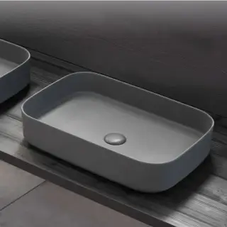 Cielo Shui Comfort Раковина накладная 60х40х12,5h см без отверстия, цвет: черный SHCOLAR60N