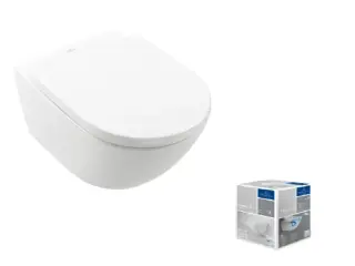 Villeroy & Boch Subway 3.0 Унитаз подвесной безобод с крышкой 37x56 цвет: Альпийский белый глянцевый 4670TS01