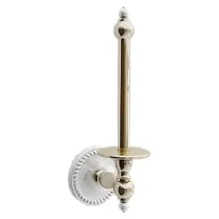 Devon&Devon Dorothy Держатель запасного туалетного рулона настенный, цвет золото белый DOR411OT/PS