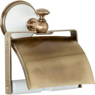 TW Harmony 219 Держатель для т/б с крышкой, цвет: бронза/белый TWHA219bi/br