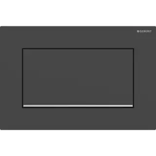 Geberit Sigma 30 Кнопка смыва для инсталляции, 1 режим, цвет: черный матовый, полоска хром 115.893.14.1