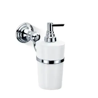 Decor Walther Universal Дозатор для жидкого мыла, подвесной, керамическая колба, цвет: хром 0831850