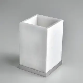 3SC Baster Square Стакан настольный, цвет: алебастр/хром