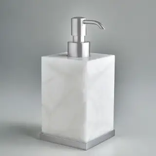 3SC Baster Square Дозатор для жидкого мыла, настольный, цвет: алебастр/хром
