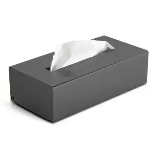 3SC Metal Tonda Контейнер для бумажных салфеток, 26х13хh7 см, прямоугольный, настольный, цвет: черный матовый