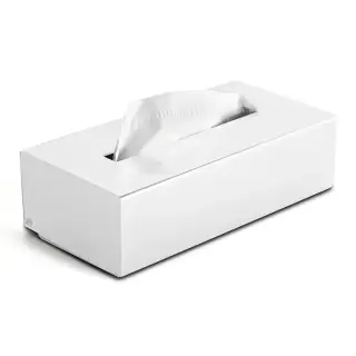 3SC Metal Tonda Контейнер для бумажных салфеток, 26х13хh7 см, прямоугольный, настольный, цвет: белый матовый