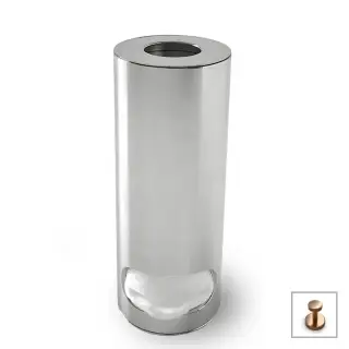 3SC Metal Tonda Контейнер для ватных дисков 6x15см., настольный, цвет: Warm Brushed Bronze PVD