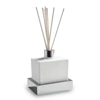 3SC SK 3.0 Ароматический диффузор настольный из белого композита 12хh16х9 см, цвет: хром