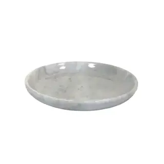 3SC Elegance Лоток универсальный, круглый, цвет: мрамор bianco carrara/хром