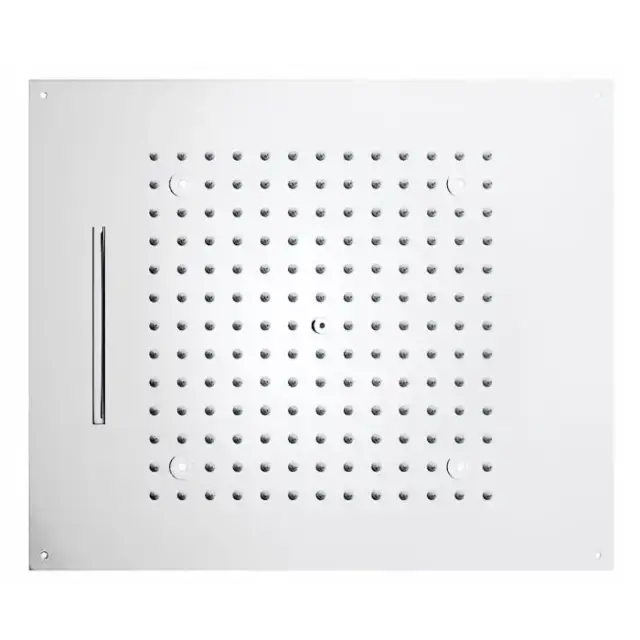 BOSSINI DREAM/2 Верхний душ 570 x 470 мм, 2 режима (дождь, каскад), с 4 LED (белый), блок питания/управления, цвет: белый матовый