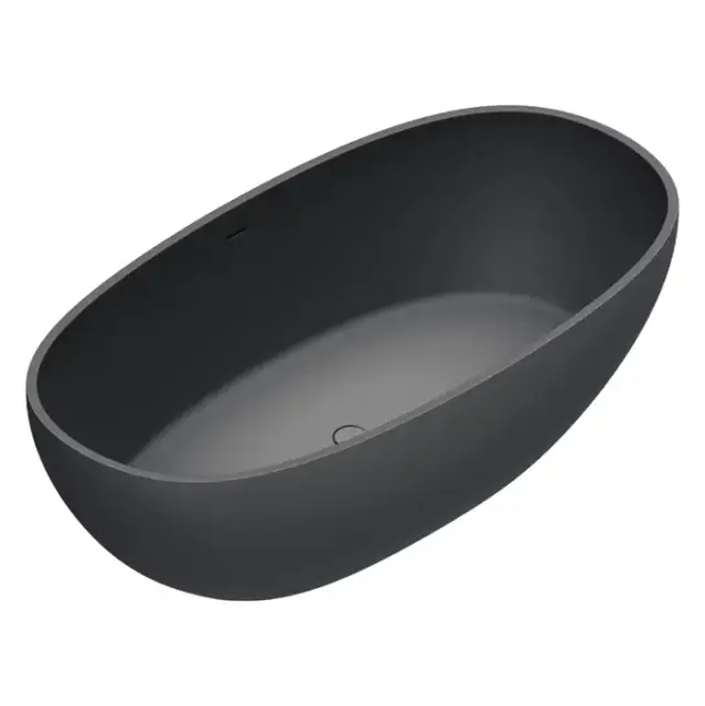 Catalano Solid Ванна отдельностоящая 176х91хh52см, с переливом, сифон в комплекте, цвет: черный матовый